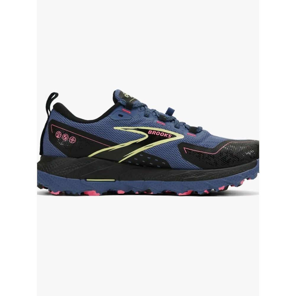 NEW Brooks Cascadia 18 GTX 1204151B464 Blue/Pink Trail Shoes Women's 8.5 US - Picture 2 of 5